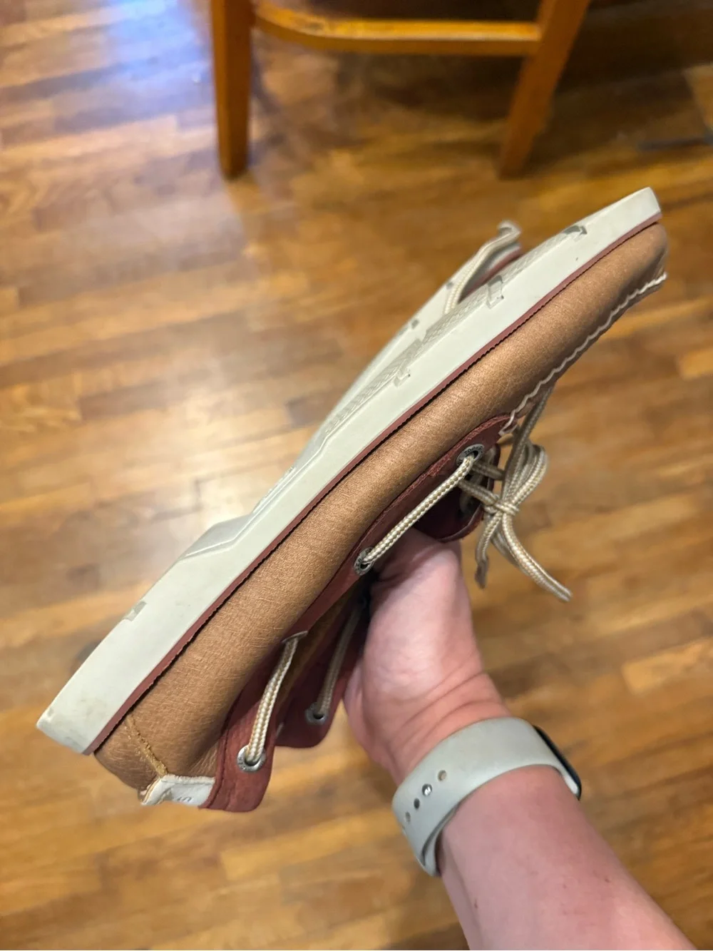 Sperry Men’s Tricolor Leather Boat Shoes - Rust, Cream & Brown